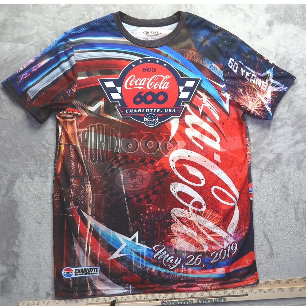 Coca-Cola 600 Charlotte Motor Speedway 60th 2019 Men's T-Shirt L Martin Truex Jr